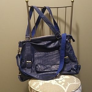 AmeriLeather Large Blue Handbag